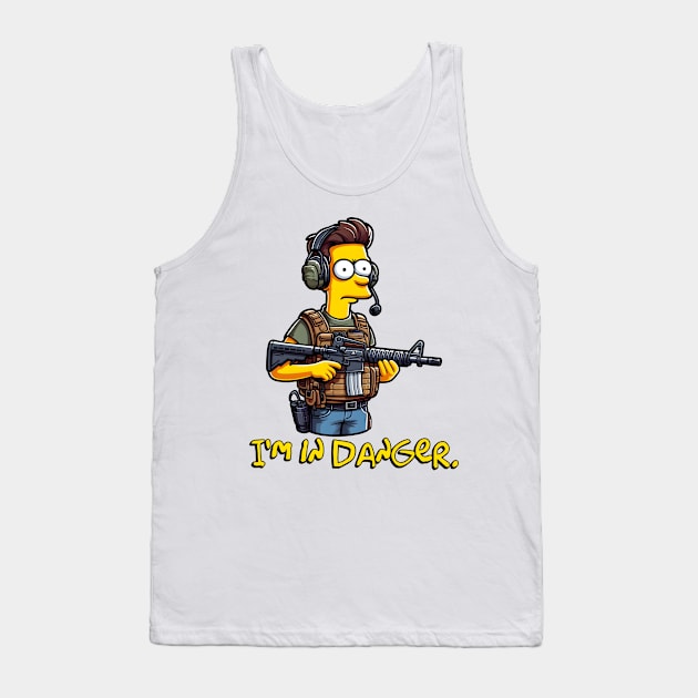 Tactical Yellow People Tank Top by Rawlifegraphic